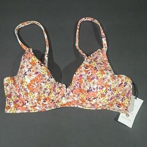 Shade & Shore floral bikini top- 34C